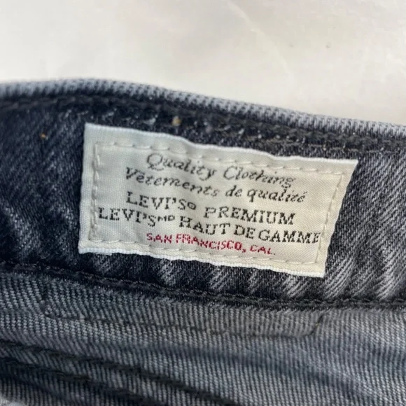 Levis High Waist Skinny Jean Black Wash Women’s Size 25 VINTAGE - Picture 8 of 16